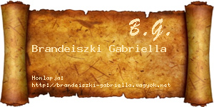 Brandeiszki Gabriella névjegykártya